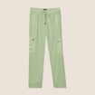 Pantalon cargo vert émeraude femme