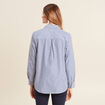 Chemise manches longues brodée bleu femme
