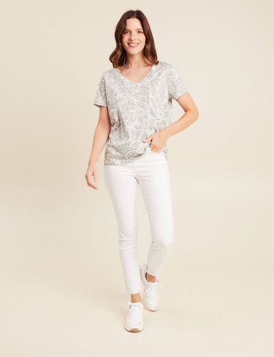 T-shirt manches courtes gris femme