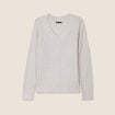Pull manches longues gris clair femme