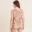 Blouse sans manches blanc femme