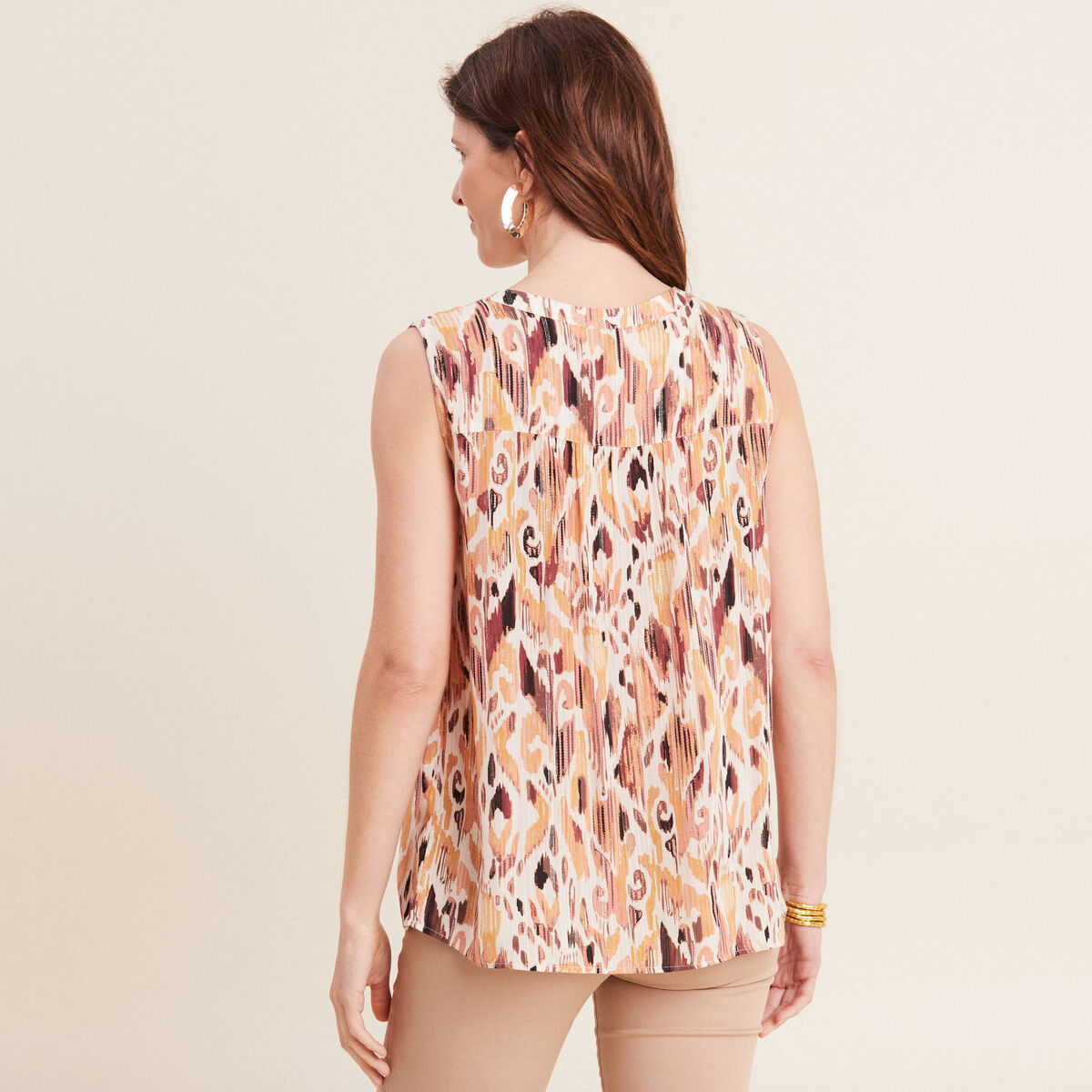 Blouse sans manches blanc femme