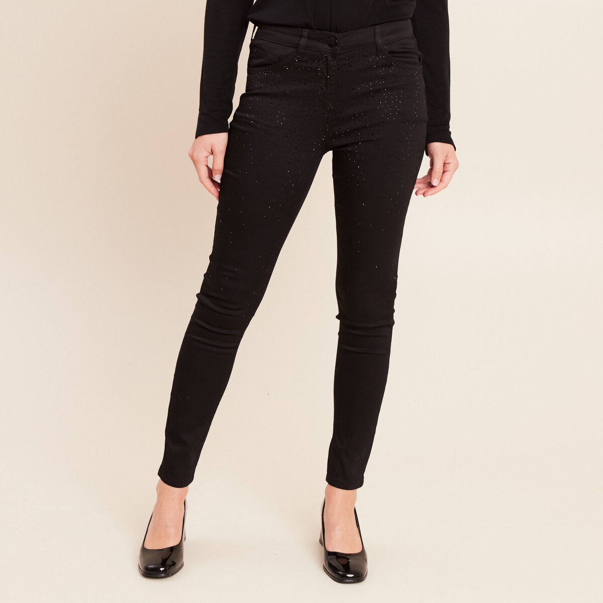 Pantalon magique Le L&eacute;ger coupe ajust&eacute;e noir femme