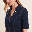 Robe droite en jean denim brut femme