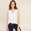 Blouse sans manches blanc femme