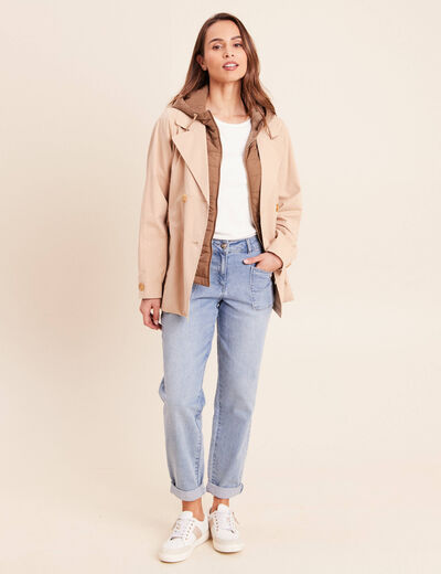 Veste Trench Courte Femme Phildar – Beige – Taille 36 – Comme Neuve