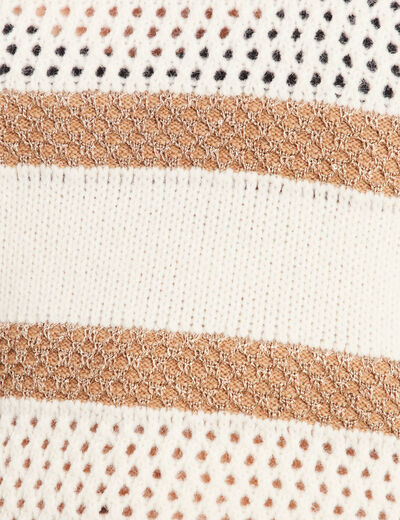 Pull manches longues blanc femme