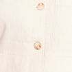 Veste courte droite manches longues beige femme