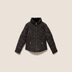 Doudoune d&eacute;perlante droite zipp&eacute;e marron femme