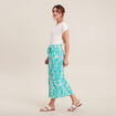 Jupe midi portefeuille satin vert émeraude femme