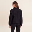 Veste courte droite denim brut femme