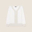 Pull manches longues ecru femme