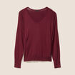 Pull manches longues bordeaux femme