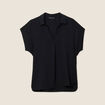 Blouse manches courtes noir femme