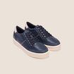 Baskets à lacets bleu marine femme