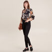 Pantalon léger taille standard long noir femme