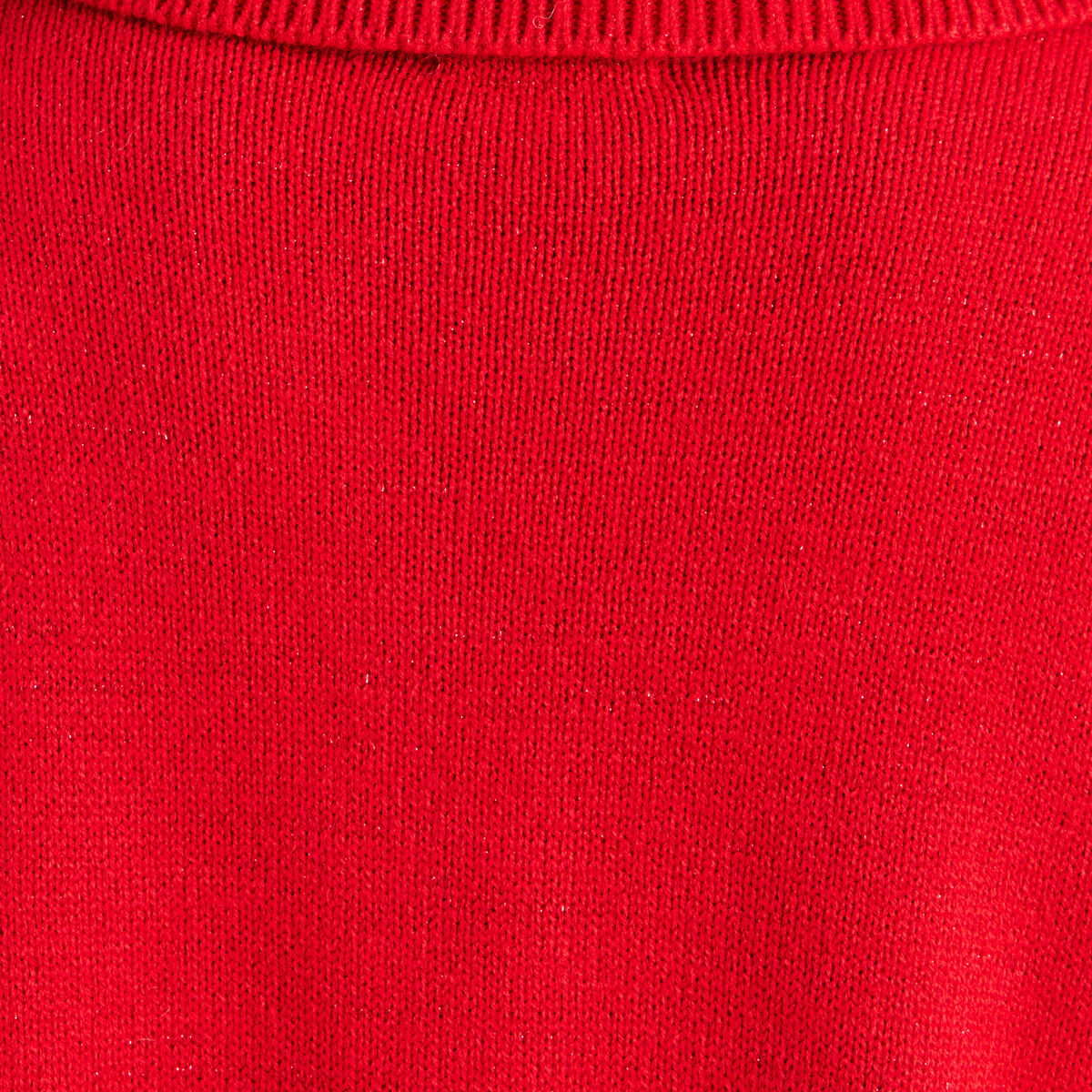 Pull col camionneur rouge femme