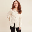 Veste suédine détails cloutés sable femme