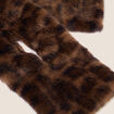 Cache-cou en fausse fourrure marron femme