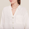 Chemise manches 3/4 ecru femme