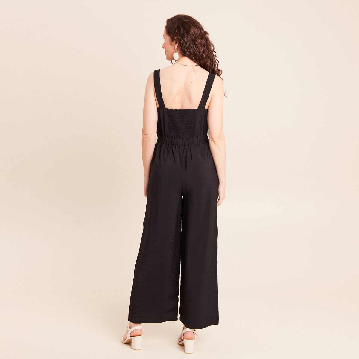Combinaison r&eacute;versible col c&oelig;ur noir femme