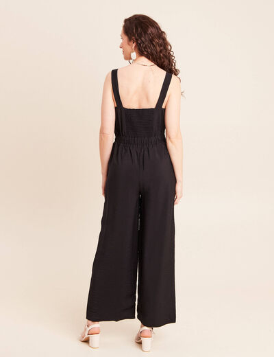 Combinaison r&eacute;versible col c&oelig;ur noir femme