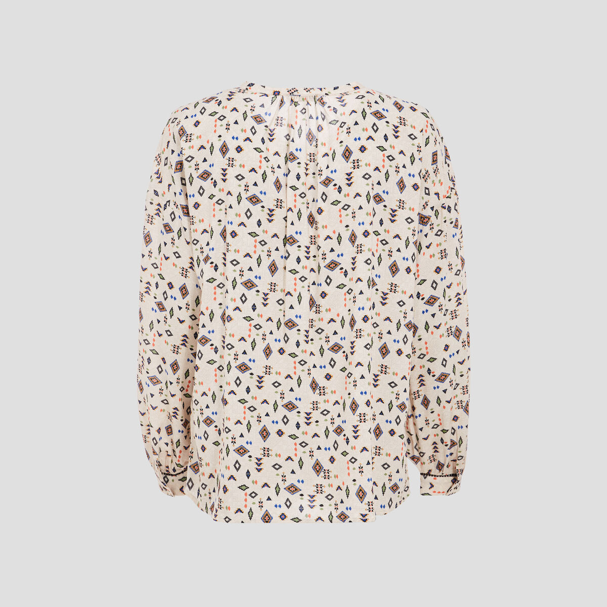 Blouse manches longues beige femme