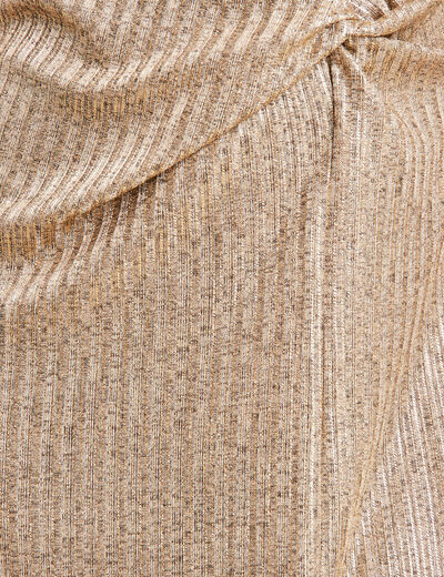 Robe ajustée métallisée couleur or femme