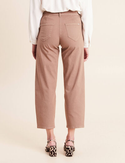 Pantalon magique Le L&eacute;ger coupe barrel taupe femme