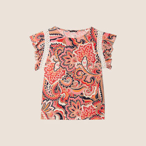 T-shirt manches courtes multicolore femme