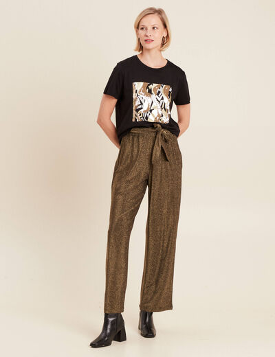 T-shirt manches courtes noir femme