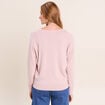 Pull manches longues rose clair femme