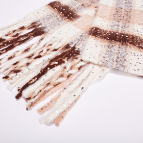 Écharpe à franges multicolore femme
