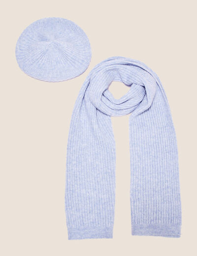 Écharpe bleu femme