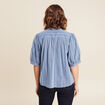 Chemise manches courtes bleu clair femme
