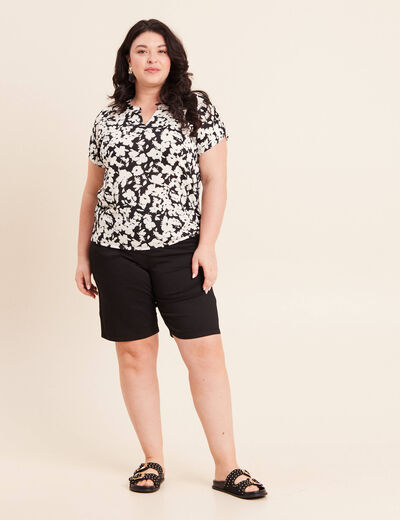 T-shirt manches courtes noir femme