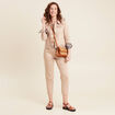 Pantalon droit réversible taupe femme