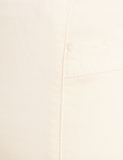 Pantalon coupe mom 7/8&egrave;me ivoire femme