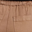 Pantalon coupe droite à coulisse taupe femme