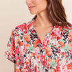 Chemise droite courte manches courtes multicolore femme