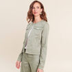Veste cintr&eacute;e r&eacute;versible manches longues gris femme