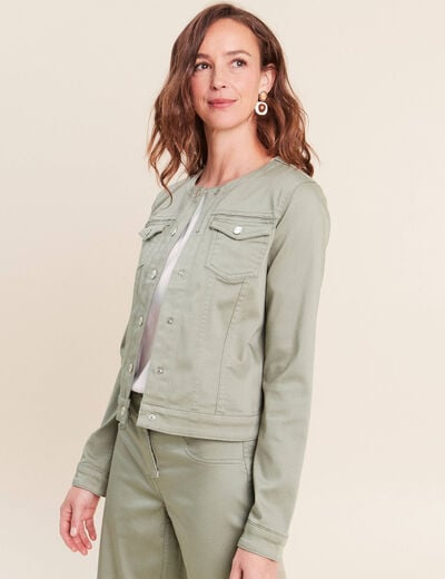Veste cintr&eacute;e r&eacute;versible manches longues gris femme