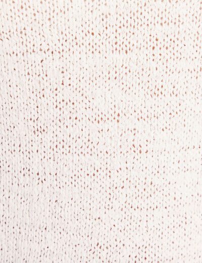 D&eacute;bardeur tricot sans manches blanc femme