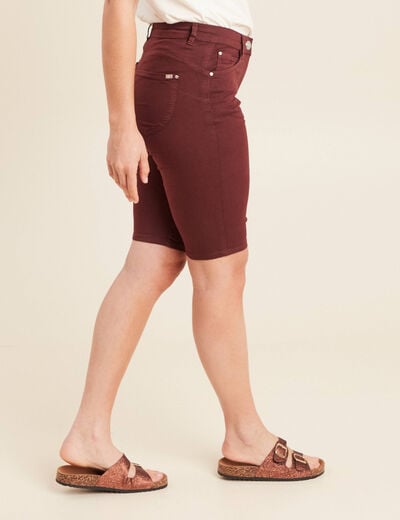 Bermuda magique le Léger bordeaux femme