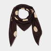 Foulard marron fonc&eacute; femme