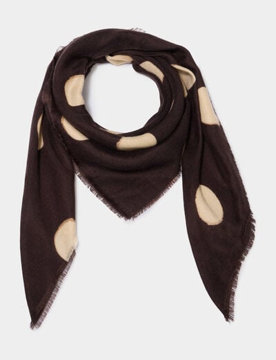 Foulard marron fonc&eacute; femme