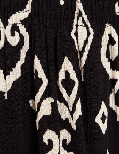 Robe évasée fluide noir femme