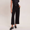 Pantalon coupe large &agrave; pinces noir femme