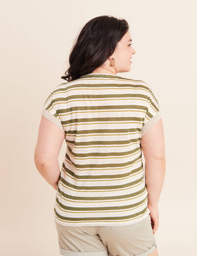 T-shirt manches courtes vert femme