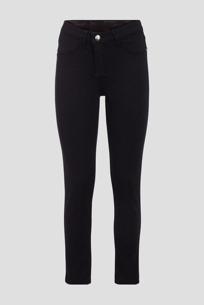 Pantalon ajusté réversible rouge femme